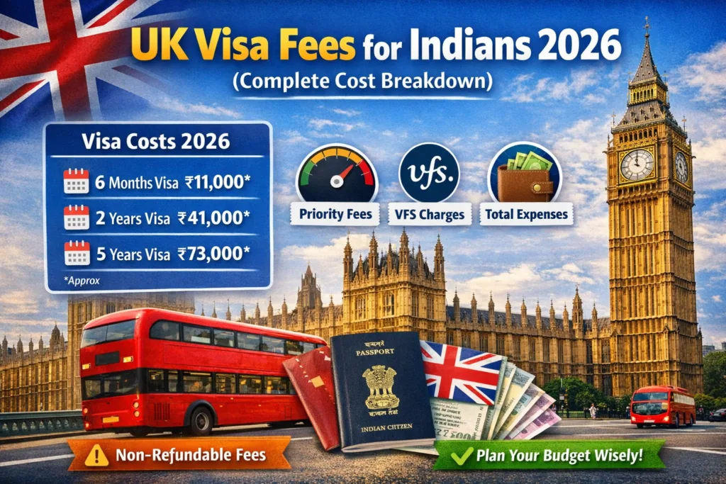 UK visa fee breakdown for Indians