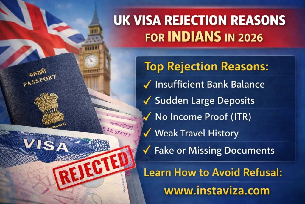 UK visa rejection reasons for Indians
