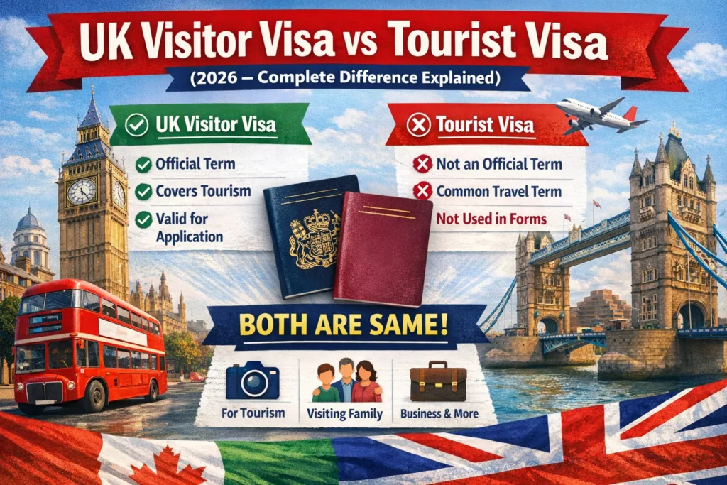 UK visitor and tourist visa comparison
