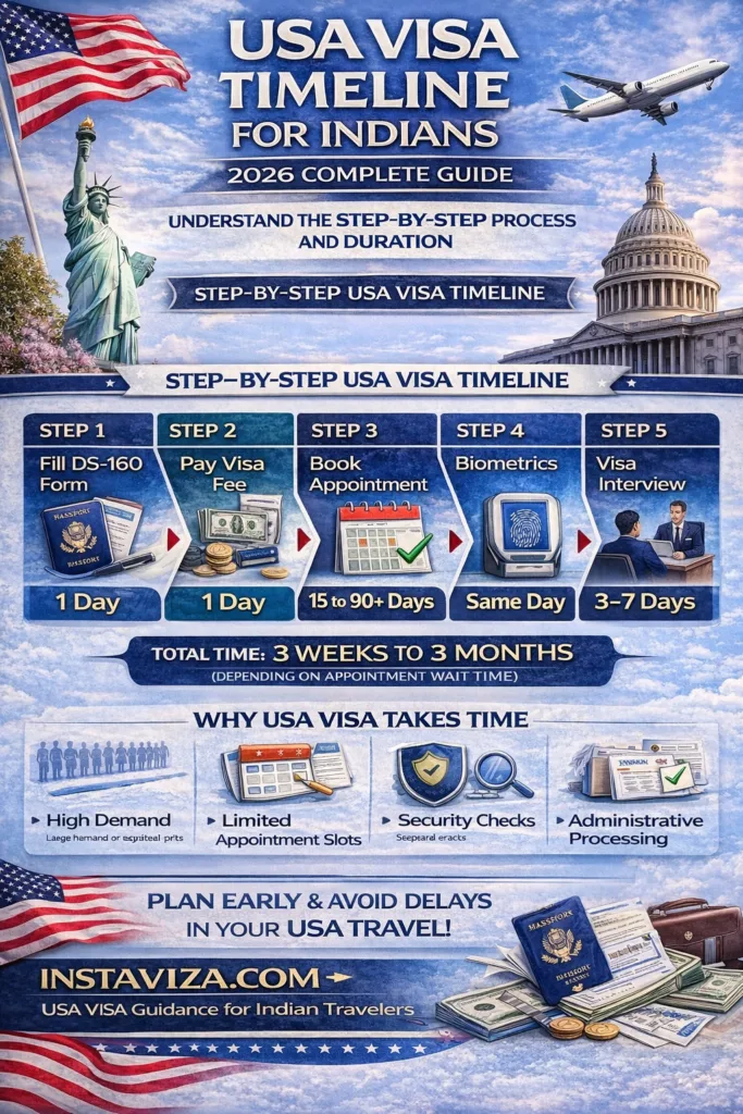 USA visa timeline guide for Indians 2026