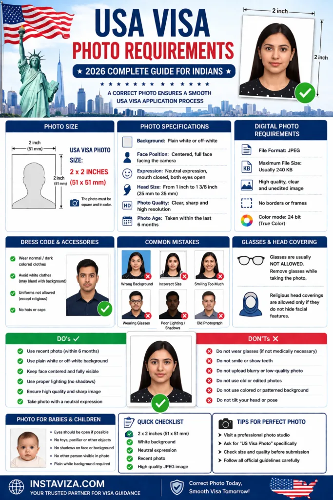 USA visa photo requirements guide