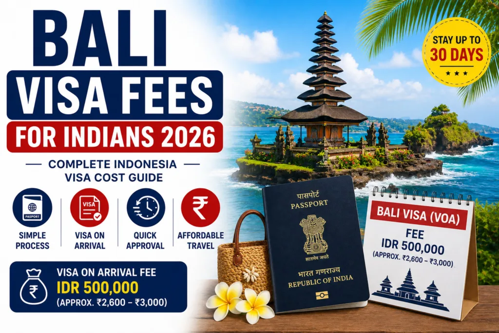 Bali Visa Fees for Indians 2026 Complete Indonesia Visa Cost Guide